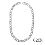 15mm Cuban Link Chains Necklace Fashion Hiphop Jewelry For Women Men Bling Iced Out  Full Rhinestone Rapper Necklaces Collar