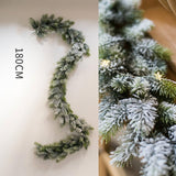 Christmas Gift Artificial Christmas Wreath Desktop Decor Cedar Belt Pine Plants  Restaurant Party Window Decoration Rattan Pine Leaves Floral