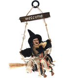 new witch doll Crashing Witch Into Tree Halloween Decoration Door Porch Tree Decoration