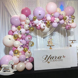 Cifeeo 1Set Pink Purple Balloons Garland Arched Kit Butterfly Birthday Chrome Gold Air Globos Wedding Baby Shower Party Decors Supplies