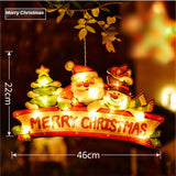 Christmas Gift Santa Claus Led Suction Cup Window Hanging Lights Christmas Decorative Atmosphere Led Curtain Lights for Home Outdoor Wedding