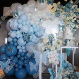 Christmas Gift 98Pcs Double Maca Blue White Double Maca Blue Black Decorations Party Pink Wedding Decoration Ballons Decoration Birthday Party