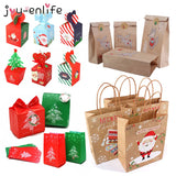 Christmas Gift Merry Christmas Candy Boxes Bags Christmas Santa Snowman Gift Box Paper Box Gift Bags Container Supplies Natal Noel Kerst 2021