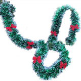 Christmas Gift 2020 New 2M Christmas Garland Home Party Wall Door Decor Christmas Tree Ornaments Tinsel Strips with Bowknot Party Supplies U3