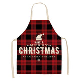 Linen Merry Christmas Apron Christmas Decorations for Home Kitchen Accessories Natal Navidad  New Year Christmas Gifts