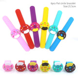 Cifeeo 6Pcs New Donuts Theme Party Favors Rubber Bracelet Rings Keychain Baby Shower Decorations Birthday Party Decorations Kids Gifts