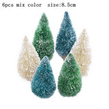 Christmas Gift Fake Pine Tree Mini Artificial Christmas Tree Mini Sisal Tree Miniature Tree Christmas Party Photo Prop For Christmas Ornament