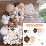 Cream Coffee Khaki Brown Birthday Balloons Garland Arch Kit Latex Globos Baby Shower Supplies Birthday Wedding Party Decorations