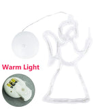 Christmas Gift Holiday Atmosphere Decoration Night Light Window Suction Cup Lamp Pendant LED Christmas Bell Christmas Tree Santa Claus Snowman