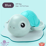 Bath Toys Baby Water Chain Clockwork Cute Cartoon Animal Tortoise Infant Swim Penguin Fish Wound-Up Kids Beach Water Bath Toy