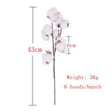 Natural Dried Cotton Flowers Stems Farmhouse Artificial Cotton Filler Floral Fake Flower DIY Home Wedding Christmas Decorations