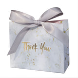 Cifeeo  Creative Thank You Gift Bag Box Merci Paper Bag For Wedding Baby Shower Valentines Day Party Favor Candy Boxes Marble Pattern