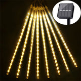 30/50CM Solar LED Meteor Shower Rain Lights Holiday Christmas Fairy String Lights Waterproof Garden Tree Hanging Garland Light