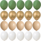 Christmas Gift 15/20pcs 10inch Balloon Kit Avocado Green White Gold Confetti Balls Birthday Wedding Jungle Party DIY Decoration Home Supplies