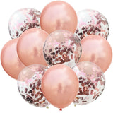 Cifeeo  10Pcs Star Confetti Balloon Metallic Confetti Latex Transparent Ballon Baby Shower Birthday Party Wedding Decoration Ball Globos