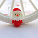 12Pcs New Cute Christmas Series Flat Back Cabochon Scrapbooking Hair Bow Center Embellishments DIY Accessories F85