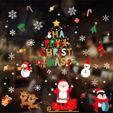 Christmas Gift Merry Christmas Window Stickers Christmas Decorations for Home Xmas Wall Stickers Decals Decor Navidad  New Year Stickers