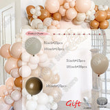 Christmas Gift 110Pcs Beige Brown Balloons Birthday Decoration Arch Set Latex Globos Baby Shower Bride Pastel Party Supplies For Girl Kid