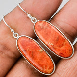 New Trendy Women Earrings Shiny Creativity Silver Color Inlaid Orange Stone Zircon Drop Earring Party Engagement Wedding Jewelry