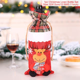 Christmas Wine Bottle Cover Merry Christmas Decorations For Home  Christmas Ornament New Year  Xmas Navidad Gifts