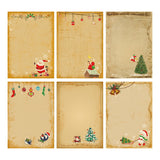 Christmas Gift 6pcs Vintage Christmas Kraft Letter Paper Santa Claus Snowman Letter Pad Gift Envelopes Xmas Party DIY Invitation Greeting Card