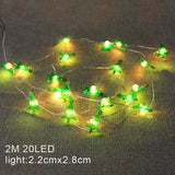 Mini Wooden House String Lights Christmas Tree Hanging Ornaments Warm White House Shape Fairy Light Noel 2022 xmas party decor