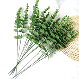 10 Piece Simulation Green Plants Eucalyptus Leaf Branch Artificial Fake Flower Wedding Shooting Prop Home Decoration Garland