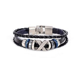Silver Color Men's Steel High Quality Biker Man Skull charms Bracelet Chain Factory Price Bracelets & Bangles