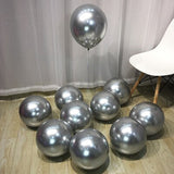 50pc 10inch 5inch Gold Silver Black Metal Latex Balloons Wedding Decorations Matte Helium Globos Birthday Party Decoration Adult