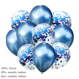 10Pcs Metal Latex Balloons Confetti Balloon Set For Wedding Birthday Party Balloon Decoration Baby Shower Helium Balloons