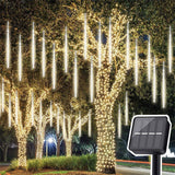 30/50CM Solar LED Meteor Shower Rain Lights Holiday Christmas Fairy String Lights Waterproof Garden Tree Hanging Garland Light