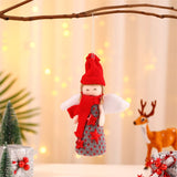 Christmas Gift Christmas Tree Pendant Decorations Wing Angel Santa Claus Pendant Christmas Tree Small Hanger Children's Gifts Home Decor