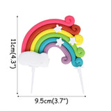 Unicorn Cake Topper Rainbow Cloud Balloon Cupcake Topper Kids Birthday Cake Flags Decor Baby Shower Girl Favors Cake Decorating