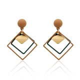 Vintage Statement Drop Earrings For Women 2023 New Bohemia Fashion Jewelry Korean Metal Geometric Golden Hanging Swing Earring