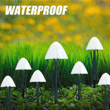 Christmas Gift Outdoor Solar Garden Lights Mushroom Light Outdoor Waterproof Cute Mushroom Shaped Lamp Pathway Mini Solar Landscape Lights