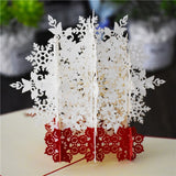 10 Pack 3D Snowflake Pop-Up Cards Xmas Gifts Merry Christmas New Year Holiday Greeting Cards Handmade