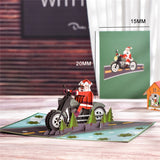 Christmas Card Santa Ride Xmas Festival New Year Card Winter Holiday Greeting Cards with Envelopes