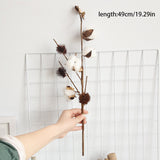 Natural Dried Cotton Flowers Stems Farmhouse Artificial Cotton Filler Floral Fake Flower DIY Home Wedding Christmas Decorations