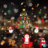 Merry Christmas Tree Santa Claus Snowman  Window Paste Sticker Winter  New Year Party Xmas Home Decoration Noel Natal Kerst