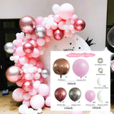 Christmas Gift White Chrome Gold Wedding Birthday Balloon Garland Arch Kit Bachelorette Engagements Anniversary Decoration Balloon Backdrop Diy