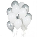 15 Pcs 10inch Blue/pink White Silver Mixed Latex Balloons For Happy Birthday Supplies Baby Shower Decoration Helium Balloon
