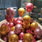 Back to school Cifeeo  10Pcs 12Inch Silver Gold Metallic Latex Balloons Pearly Metal Balloons Rose Gold Globos Wedding Birthday Party Supplies Balloon