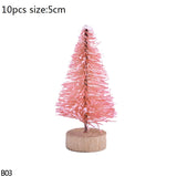 Christmas Gift Fake Pine Tree Mini Artificial Christmas Tree Mini Sisal Tree Miniature Tree Christmas Party Photo Prop For Christmas Ornament