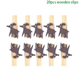 6pcs/lot Christmas Wood Clips santa snowman deer shape Christmas Party Photo Clips Clothespins New Year Decoration Photo Pegs