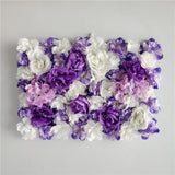 Christmas Gift 60x40cm Artificial Flowers DIY Wedding Decoration Flower Wall Panels Silk Rose Flower Purple Romantic Wedding Backdrop Deco