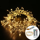 Christmas Gift 3M 5M Copper Wire 100/200 LED String Lights Firecracker Fairy Garland Light for Christmas Window Wedding Party USB Operated