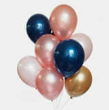 15 Pcs 10inch Blue/pink White Silver Mixed Latex Balloons For Happy Birthday Supplies Baby Shower Decoration Helium Balloon