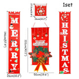 Merry Christmas Porch Sign Decorative Door Banner Outdoor Christmas Decorations for Home Ornaments Xmas Navidad 2021 New Year