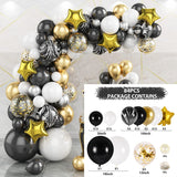 Cifeeo Black Gold Balloon Garland Arch Kit Confetti Latex Balloon 30th 40th 50th Birthday Party Balloons Decorations Adults Baby Shower