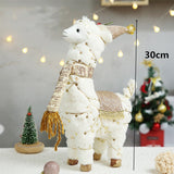 Cifeeo Elk Christmas Dolls Christmas Decorations for Home Retractable Standing Toy Birthday Party Gift Kids Santa Cluas Snowman